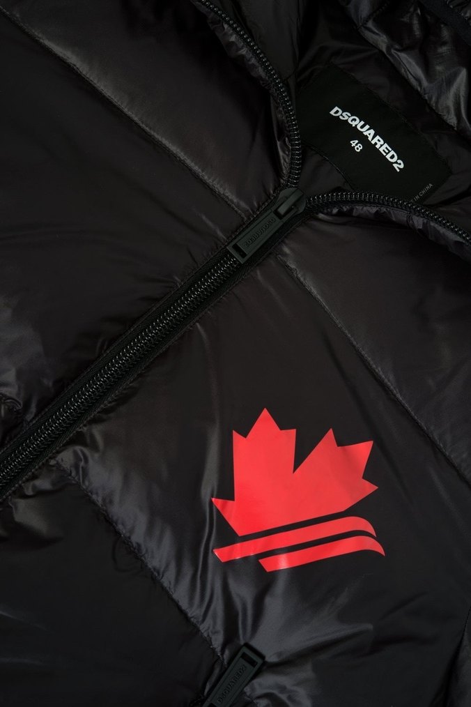 DSQUARED2 Siyah Kapüşonlu Erkek Mont - Görsel 4