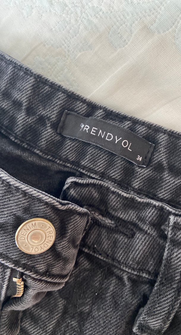 Gri Kot Bol Kesim Midi Pantolon - Görsel 2