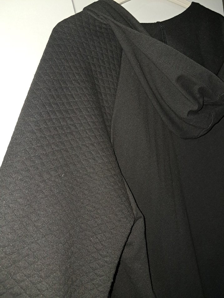 Siyah Fermuarlı Uzun Hırka - Görsel 2