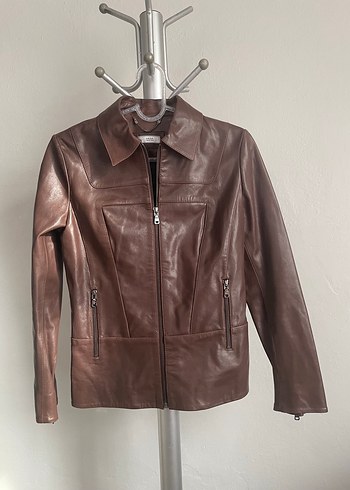 Desa Kahverengi Deri Mont / Ceket - Görsel 3