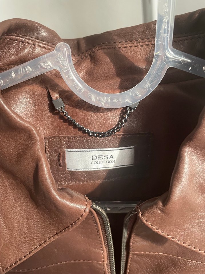 Desa Kahverengi Deri Mont / Ceket - Görsel 4