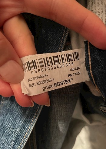 Zara Kadın Wide Leg Denim Pantolon - Görsel 5