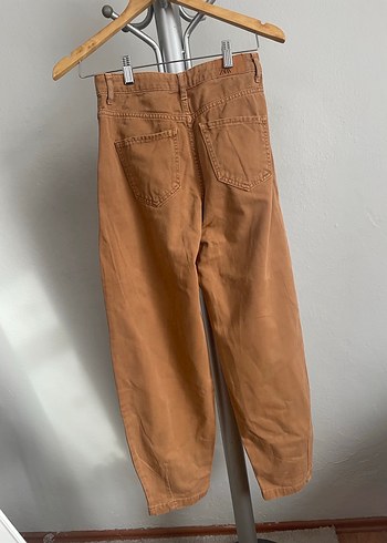 Zara Kadın Hardal Baggy Jean - Görsel 5