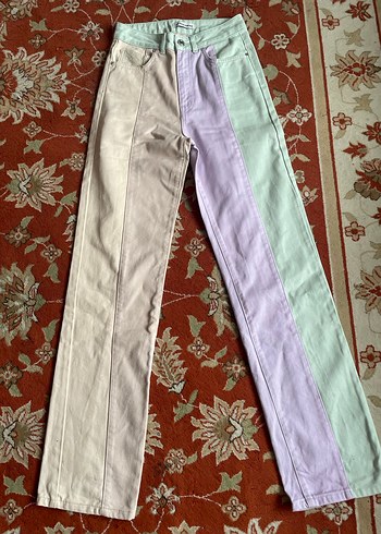 Les Benjamins Renkli Yüksek Bel Jean - Görsel 4