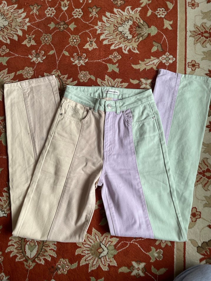 Les Benjamins Renkli Yüksek Bel Jean - Görsel 3