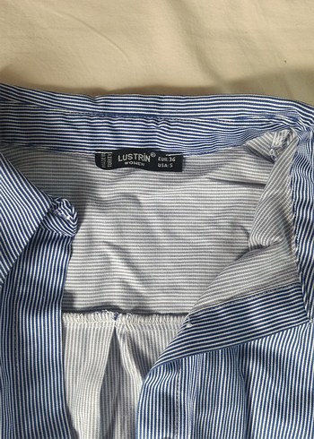 Mavi Düğmeli Kadın Gömlek - Görsel 2