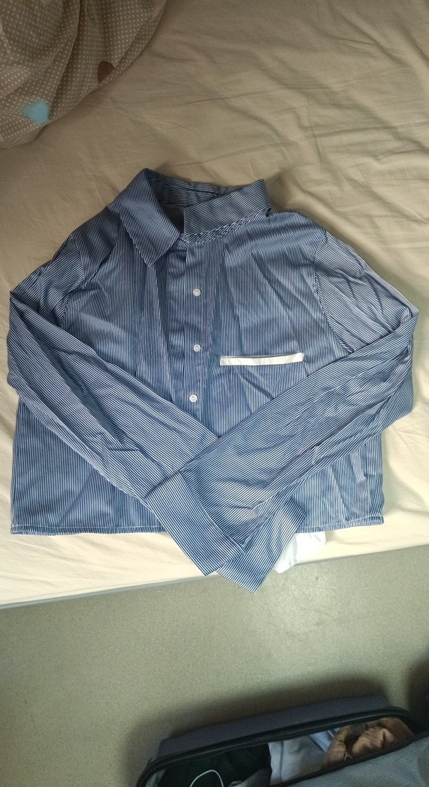 Mavi Düğmeli Kadın Gömlek - Görsel 3