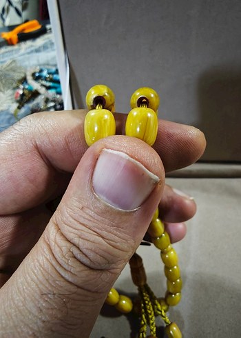 İsa Balkaya usta imzalı sıkma kehribar tesbih - Görsel 5