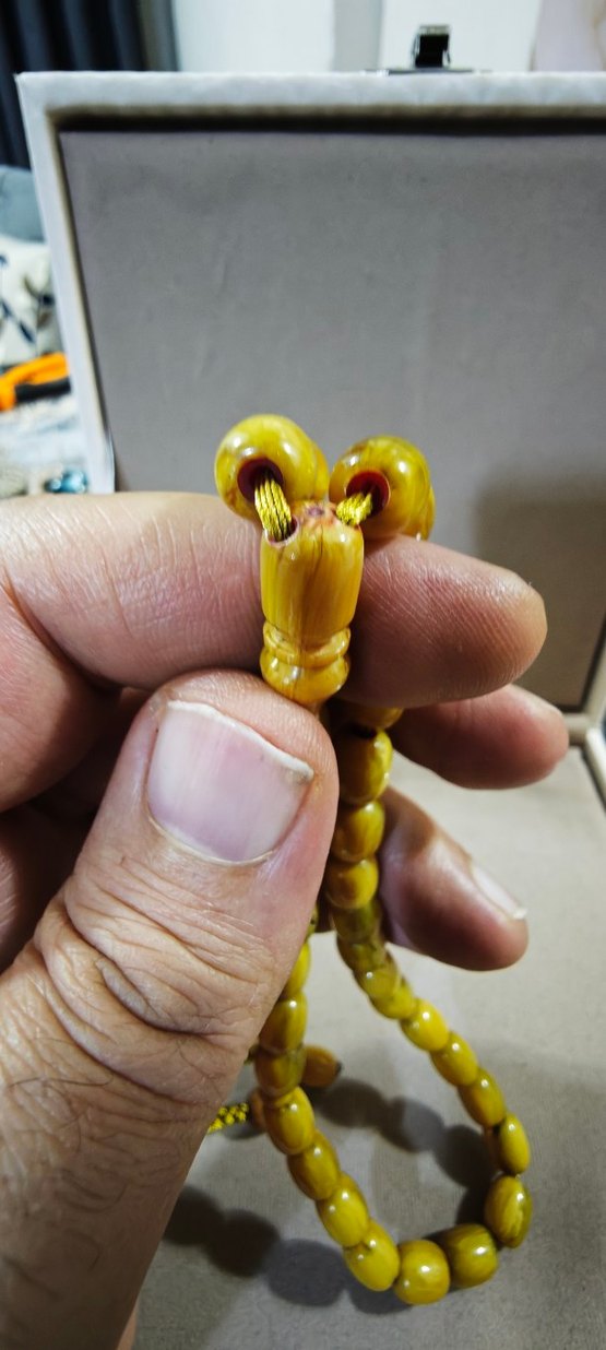 İsa Balkaya usta imzalı sıkma kehribar tesbih - Görsel 4