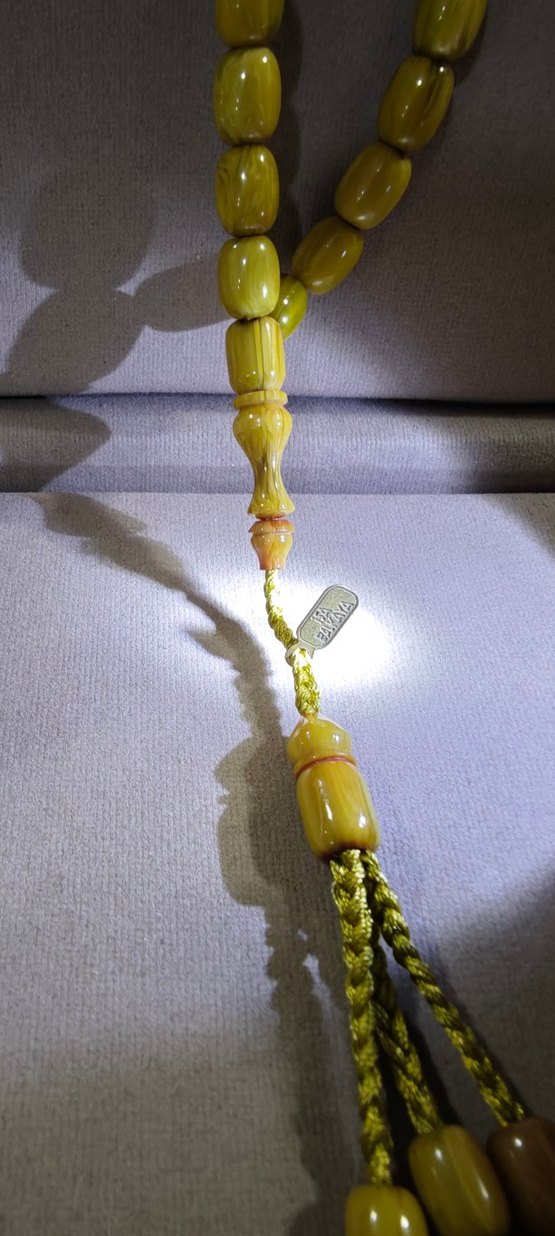 İsa Balkaya usta imzalı sıkma kehribar tesbih - Görsel 2