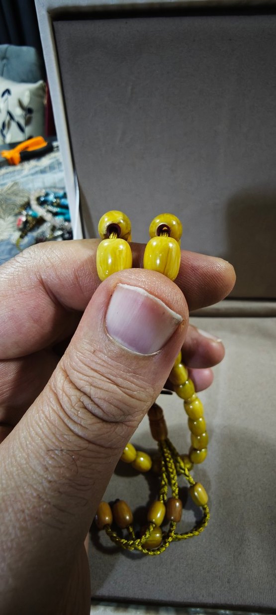 İsa Balkaya usta imzalı sıkma kehribar tesbih - Görsel 5