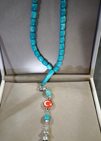 Turkuaz Renkli katalin KANAYANBAĞ Tesbih - Görsel 3