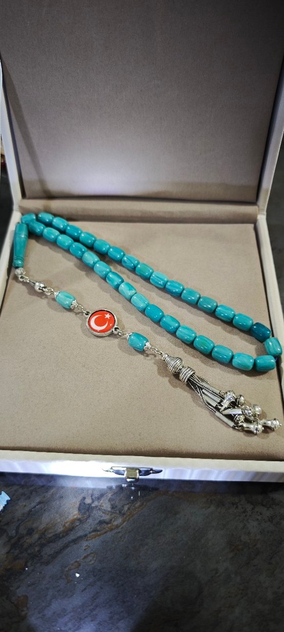 Turkuaz Renkli katalin KANAYANBAĞ Tesbih - Görsel 2