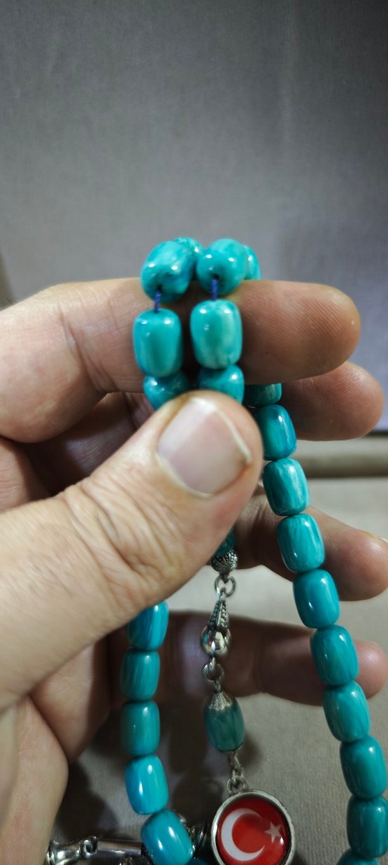 Turkuaz Renkli katalin KANAYANBAĞ Tesbih - Görsel 5