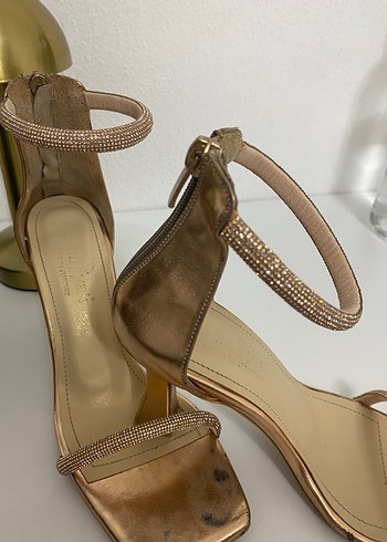 Parlak Bakır Renkli Topuklu - Görsel 2