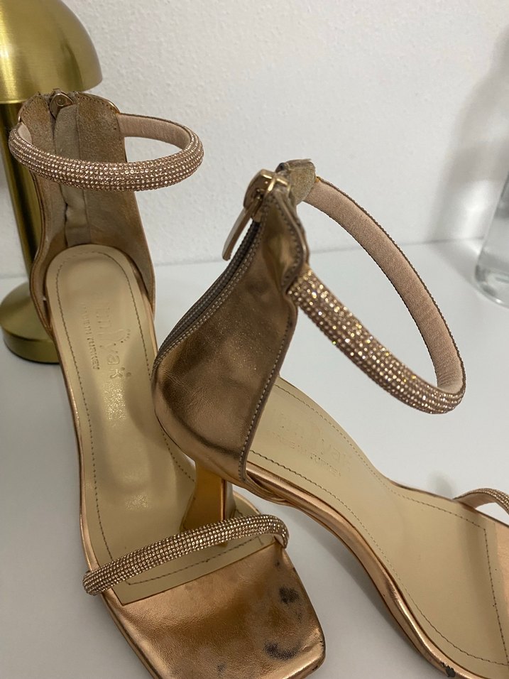 Parlak Bakır Renkli Topuklu - Görsel 2