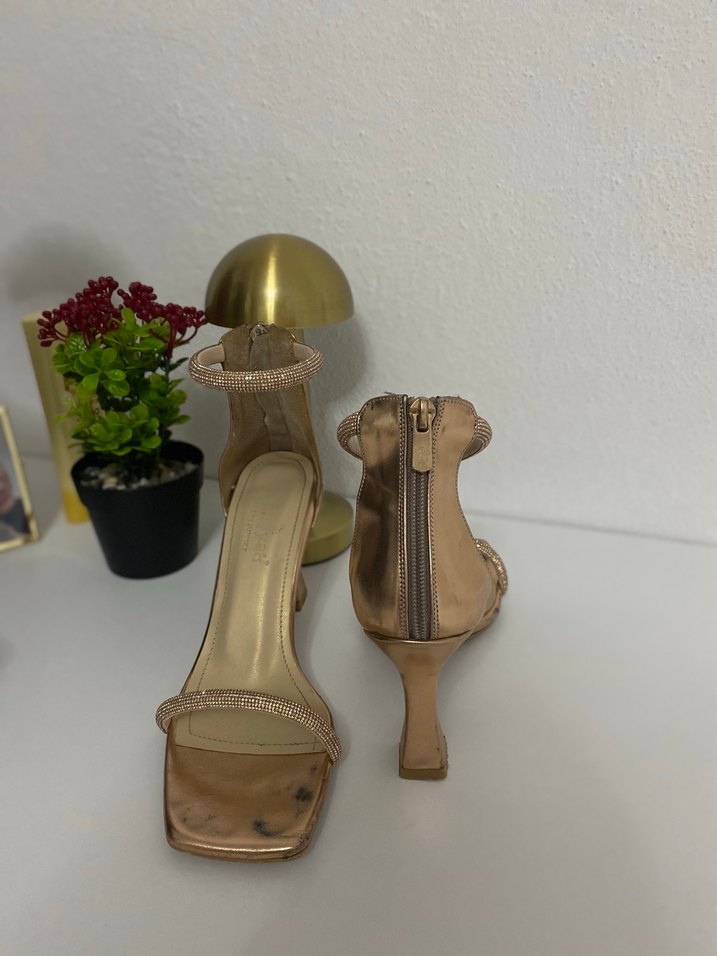 Parlak Bakır Renkli Topuklu - Görsel 3