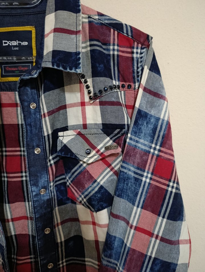 Unisex Çok Renkli Uzun Kollu Ekose Gömlek - Görsel 2