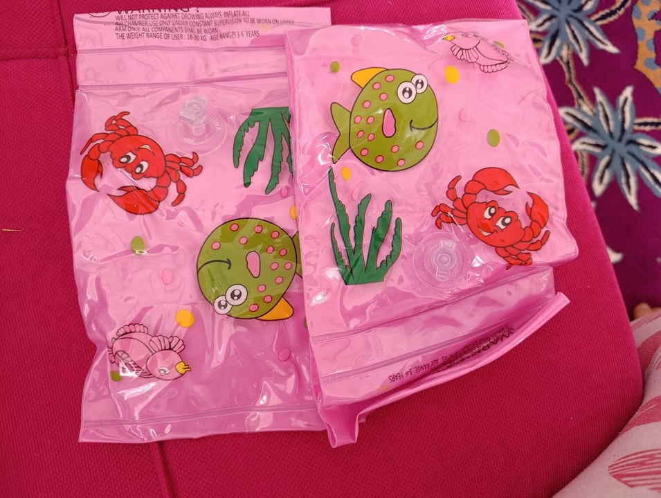 Renkli Pembe Çocuk Kollukları 3-6 yaş - Görsel 4