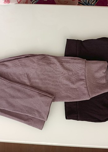 7-8 yaş gri çocuk fitilli tayt+crop Sokak Stili - Görsel 2