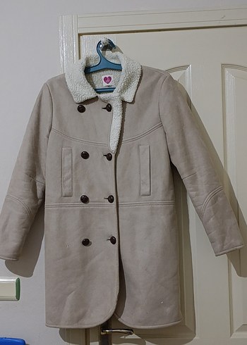 Bej Süet Düğmeli Kadın Ceket - Görsel 3