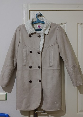 Bej Süet Düğmeli Kadın Ceket - Görsel 2