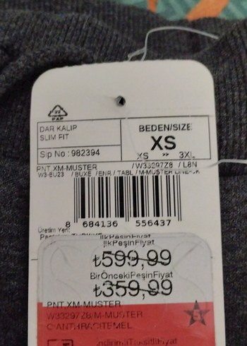 Gri Fermuarlı Erkek Eşofman Altı - Görsel 2