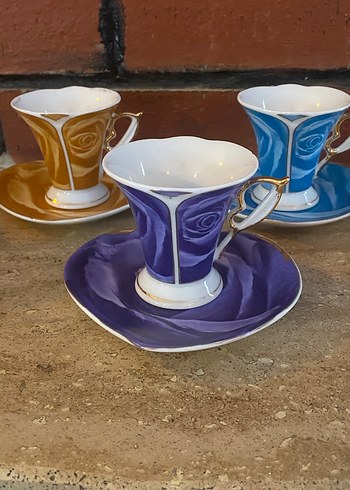 Renkli Seramik Kahve Fincanı Seti - Görsel 2