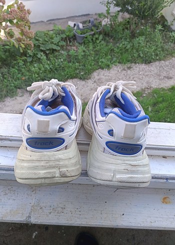 Beyaz Bağcıklı erkek Spor Ayakkabı balencıaga marka - Görsel 2