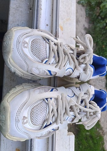 Beyaz Bağcıklı erkek Spor Ayakkabı balencıaga marka - Görsel 3