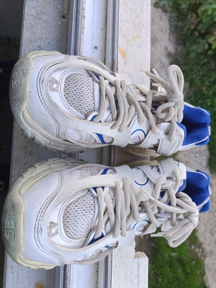 Beyaz Bağcıklı erkek Spor Ayakkabı balencıaga marka - Görsel 3