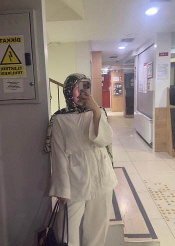 Beyaz Midi Bohem Salaş Kadın Sabahlık - Görsel 2