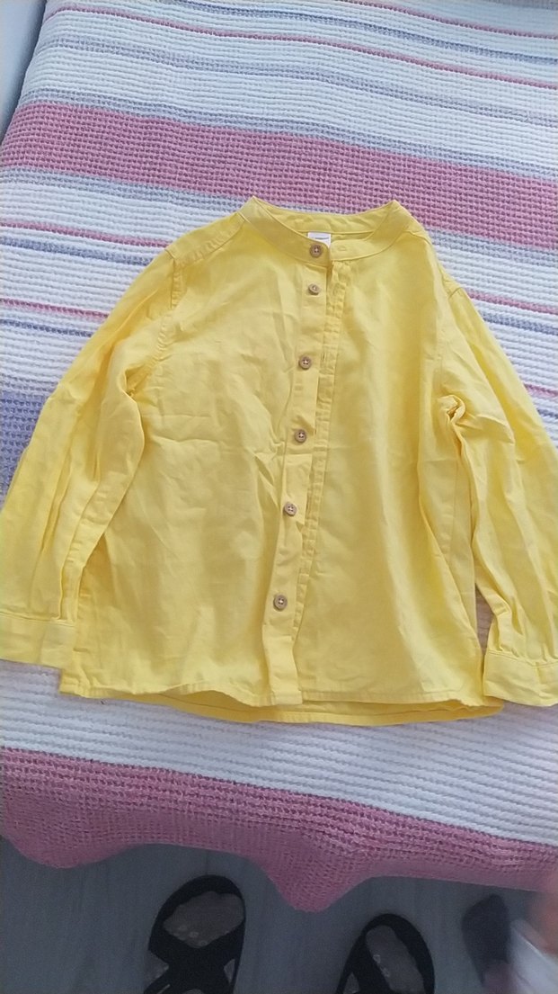Erkek Çocuk Sarı Keten Gömlek - Görsel 2