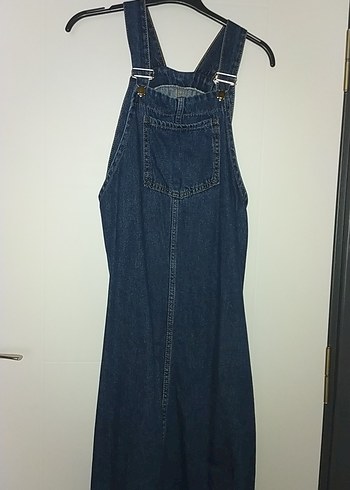 Kadın Lacivert Kot Uzun Tulum - Görsel 3