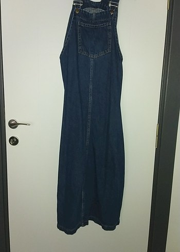 Kadın Lacivert Kot Uzun Tulum - Görsel 2