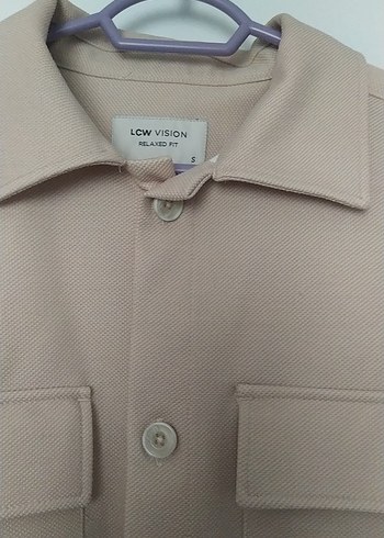 Bej Düğmeli Erkek Uzun Kollu Gömlek - Görsel 4