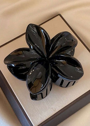 kokoş Parlak lotus Çiçek Saç Tokası - Görsel 3