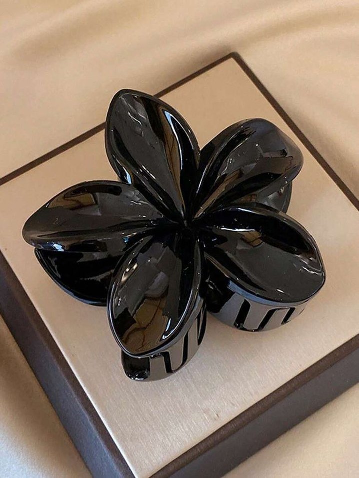 kokoş Parlak lotus Çiçek Saç Tokası - Görsel 3