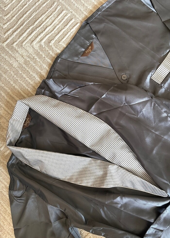 Erkek saten gecelik seti - Görsel 2