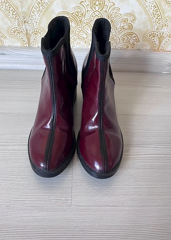 Bordo Rugan Topuklu Kadın Bot - Görsel 2