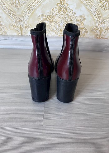 Bordo Rugan Topuklu Kadın Bot - Görsel 3