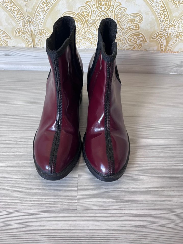 Bordo Rugan Topuklu Kadın Bot - Görsel 2