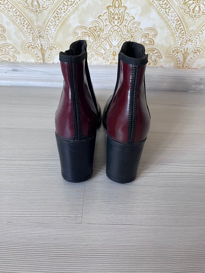 Bordo Rugan Topuklu Kadın Bot - Görsel 3