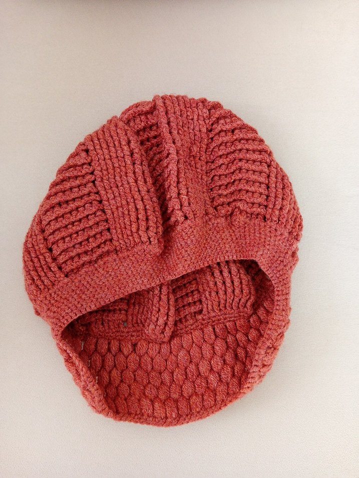 Kırmızı Örgü Kadın Bere - Görsel 2