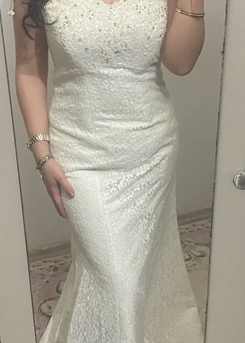 Beyaz Straplez Denizkızı Gelinlik 
Fiyatta yardımcı olunur - Görsel 2