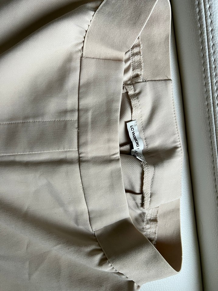 Bej Kadın Kumaş Pantolon - Görsel 3