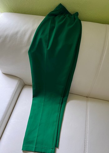 Kadın Yeşil kumaş pantolon - Görsel 4