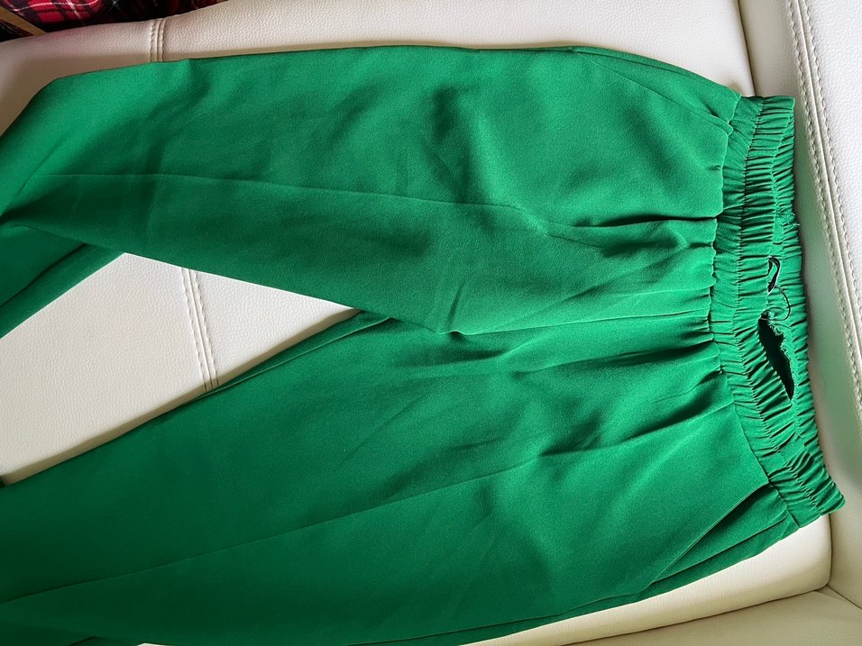 Kadın Yeşil kumaş pantolon - Görsel 2