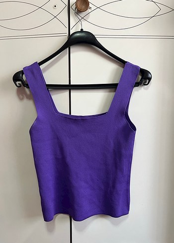 Mor Kadın Örme Atlet - Görsel 3