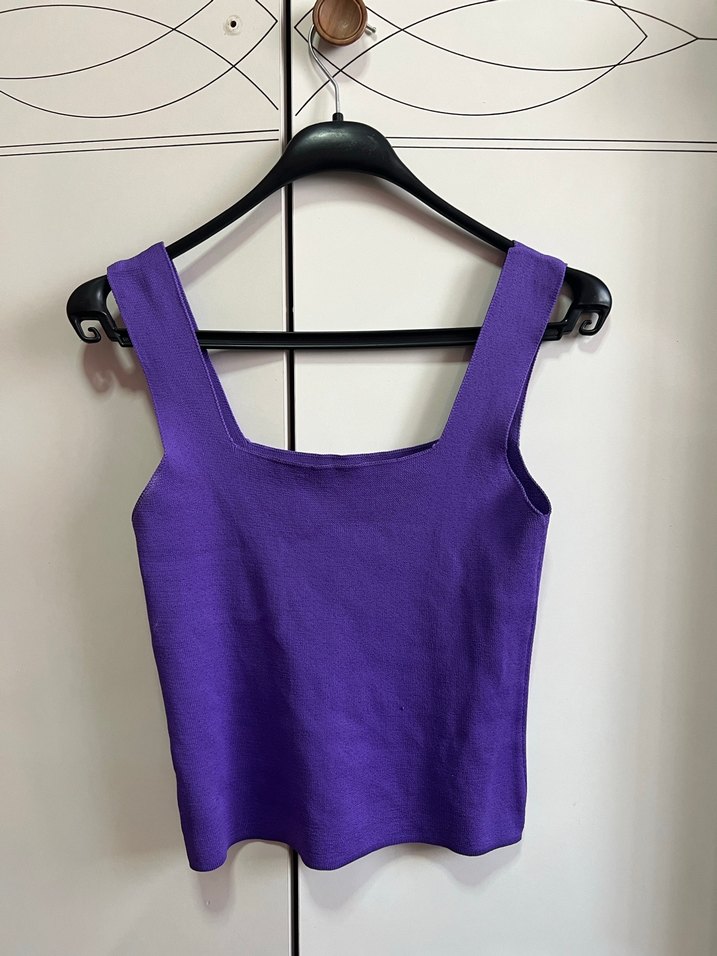 Mor Kadın Örme Atlet - Görsel 3